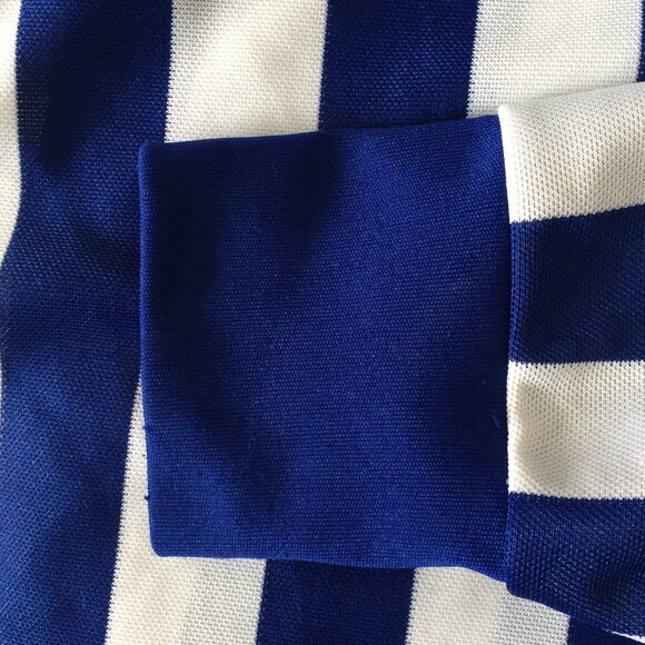 VTG Maska Ultrafil Referee Jersey Small White Blue Striped Long Sleeve Full Zip - Picture 4 of 9